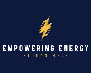 Lightning Bolt Electrical Power logo design