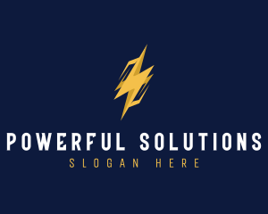 Lightning Bolt Electrical Power logo design