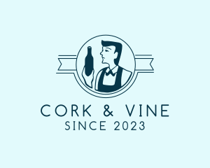 Wine Server Banner logo design