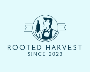 Wine Server Banner logo design