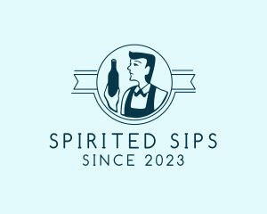 Wine Server Banner logo design