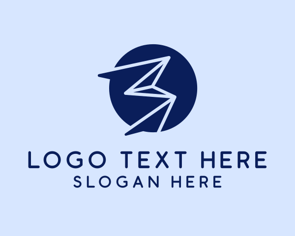Paper Airplane logo example 1