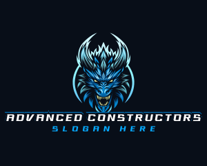 Gaming Dragon Head logo design