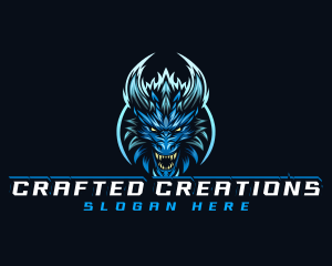 Gaming Dragon Head logo design