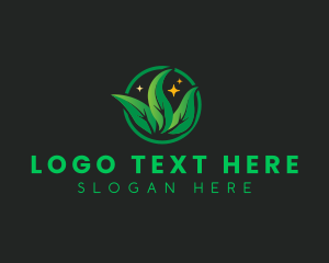 Leaves Plant Gardening Logo