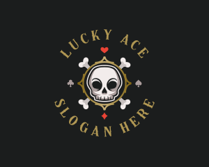 Skull Poker Casino logo design