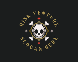 Skull Poker Casino logo design