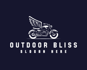 Classic Motorcycle Wings Logo