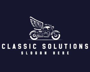 Classic Motorcycle Wings logo design