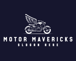 Classic Motorcycle Wings logo design