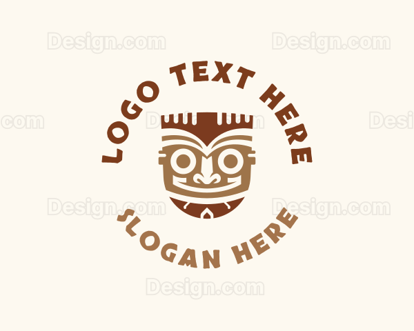 Traditional Tiki Mask Logo