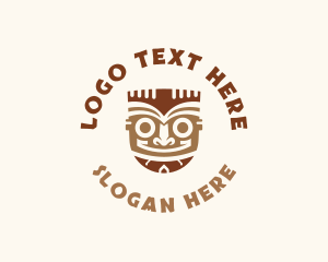 Traditional Tiki Mask logo