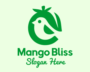 Green Fruit Bird logo design