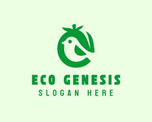 Eco Bird Fruit logo design