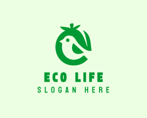 Eco Bird Fruit logo design