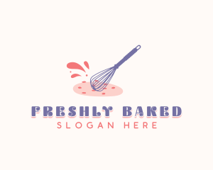 Cookie Pastry Whisk logo design