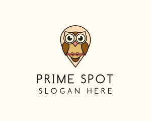 Location Pin Owl logo
