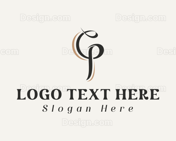 Boutique Letter GP Monogram Logo