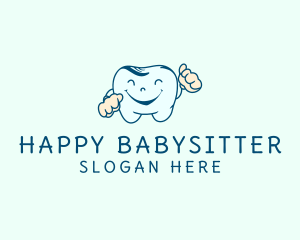 Happy Tooth Cartoon logo design