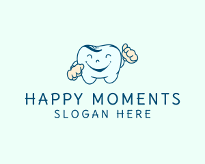 Happy Tooth Cartoon logo design