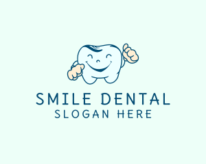 Happy Tooth Cartoon logo design