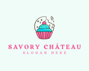 Cookie Cupcake Dessert logo design