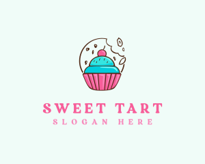 Cookie Cupcake Dessert logo design