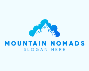 Mountain Cloud Landscape logo design