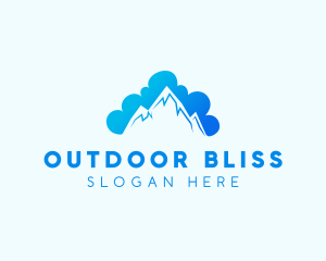 Mountain Cloud Landscape logo design