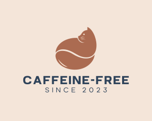 Cat Coffee Bean logo design