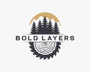 Woodwork Wood Sawmill logo design