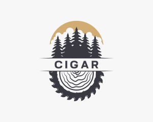 Woodwork Wood Sawmill logo design