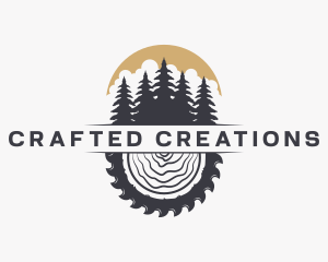 Woodwork Wood Sawmill logo design