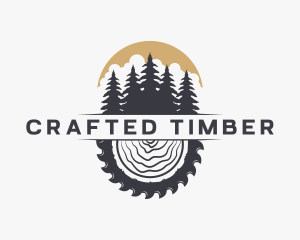 Woodwork Wood Sawmill logo design