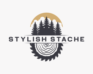 Woodwork Wood Sawmill logo design