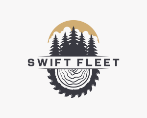 Woodwork Wood Sawmill logo design