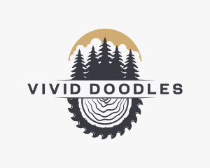 Woodwork Wood Sawmill logo design