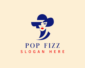 Woman Hat Fashion logo design