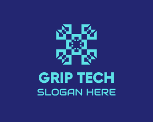 Digital Tech Pattern logo design