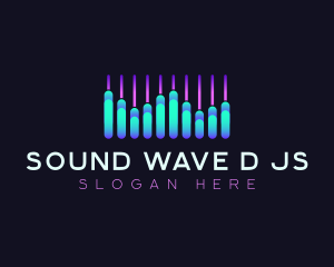 Music Record Equalizer logo design