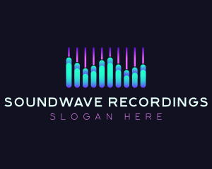 Music Record Equalizer logo design