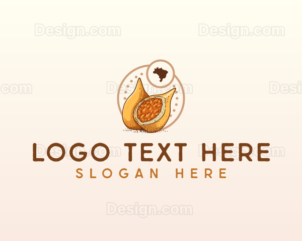 Brazil Coxinha Food Logo