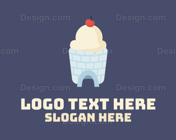 Ice Cream Igloo Logo