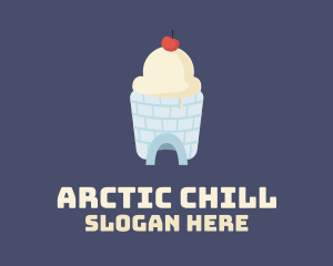 Ice Cream Igloo logo design