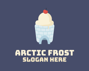 Ice Cream Igloo logo design