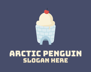 Ice Cream Igloo logo design