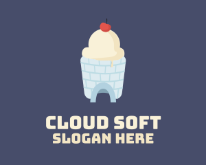 Ice Cream Igloo logo design