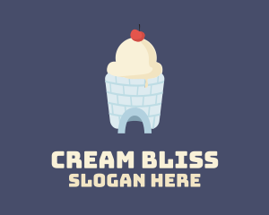 Ice Cream Igloo logo design