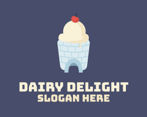 Ice Cream Igloo logo design