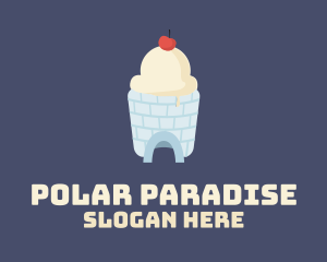 Ice Cream Igloo logo design